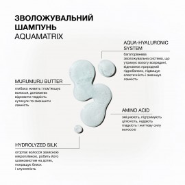 Зволожувальний шампунь для всіх типів волосся Aquamatrix Triology 500 мл