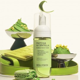 Пінний тонер Hollyskin Matcha & Centella для зменшення видимих ознак подразнення 150 мл