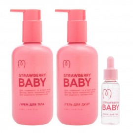 Набір проти полуничної шкіри Strawberry Babe (гель + крем + тонік) 3в1 Mary Babe