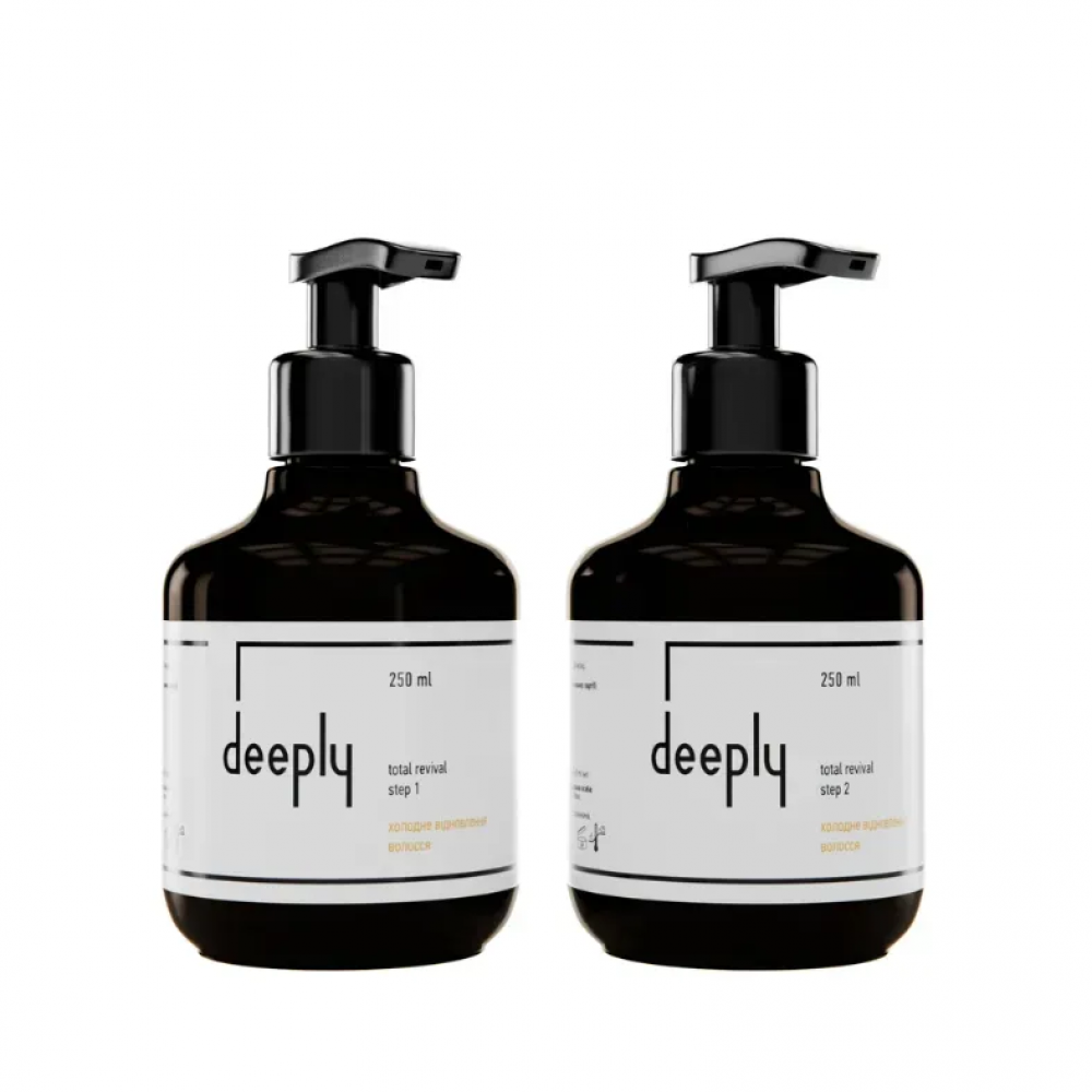 Холодне відновлення волосся deeply Крок 1 та Крок 2