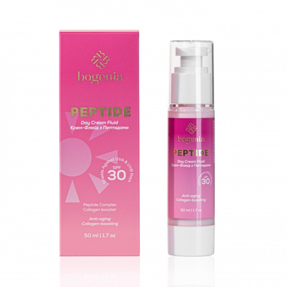  Крем-флюід з пептидами Peptide Day Cream Fluid SPF 30 Bogenia BG454 50 мл