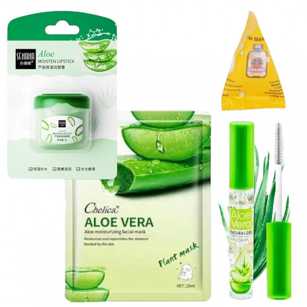 Міні набір для обличчя Алое у прозорому пакеті