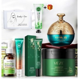 Набір жіночий 6в1 по догляду за обличчям (Крем для рук Senana у подарунок)