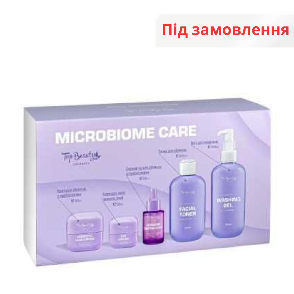Бокс подарунковий серія "MICROBIOME CARE" 5 товарів в коробці Top Beauty 