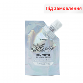 Гель-гліттер для обличчя та тіла 50 мл. Silver (голографічний) Top Beauty