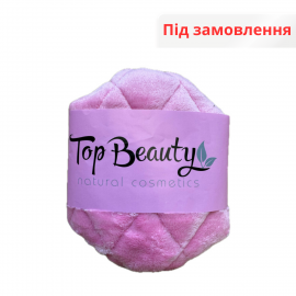 Косметичка фірмова плюшева колір ніжно-рожевий 16 х 11 см (компактна) Top Beauty