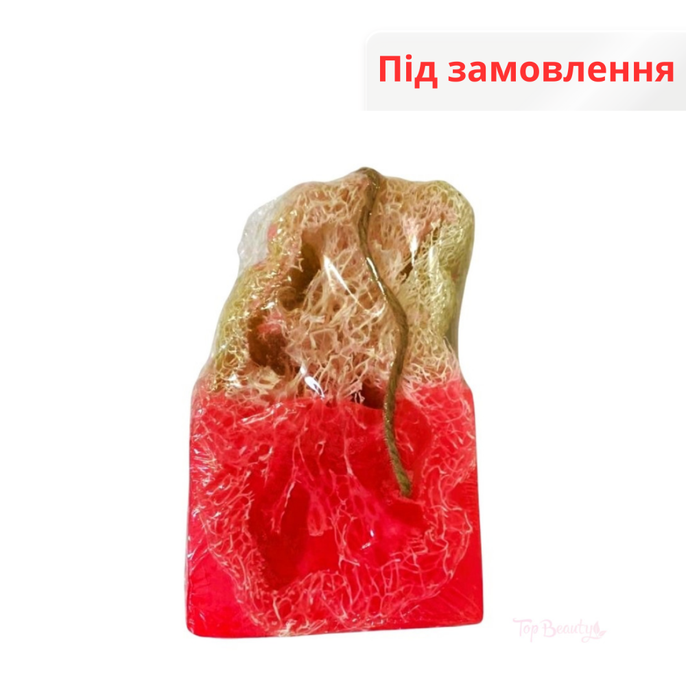 Мило-скраб з люфою кубічне 200 г. Жуйка Top Beauty 