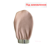 Рукавиця для миття тіла фірмова колір блідо-рожевий Top Beauty