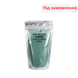 Сіль морська з шиммером 250 г. ВАНІЛЬ (бірюзова) Top Beauty