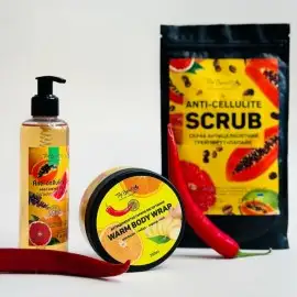 Скраб для тіла антицелюлітний Грейпфрут-папайя top beauty